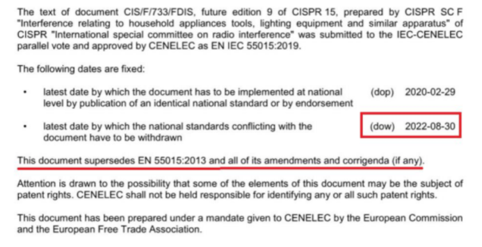EN IEC 55015:2019標(biāo)準(zhǔn)解讀 EN IEC 55015:2019標(biāo)準(zhǔn)解讀